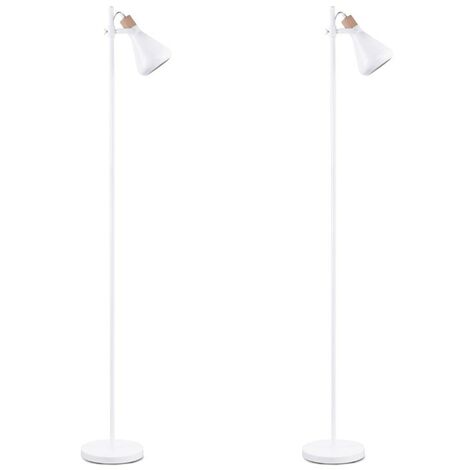 KONSIMO CORTODI 2er Set Stehlampen im skandinavischen Stil, Weiß