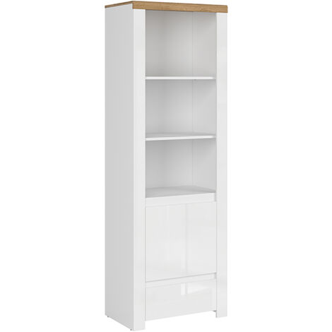 KONSIMO DAMINO Bücherregal Weißglanz, weiß