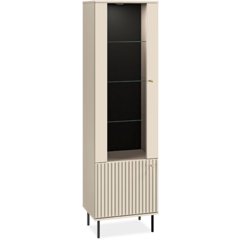 KONSIMO DROMA Vitrinenschrank, creme