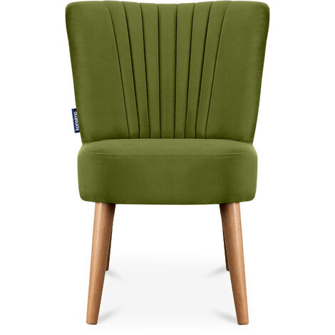 KONSIMO DUCO Einzelsessel, Olive/Eiche Dekor