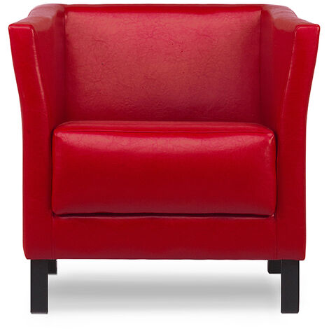KONSIMO ESPECTO Moderner Sessel aus Kunstleder, Rot