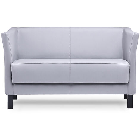 KONSIMO ESPECTO Modernes Sofa 2 Sitzer, aus Kunstleder, grau