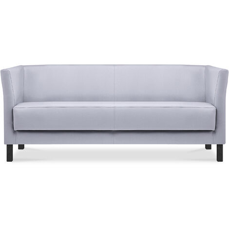KONSIMO ESPECTO Modernes  Sofa 3 Sitzer aus Kunstleder, grau
