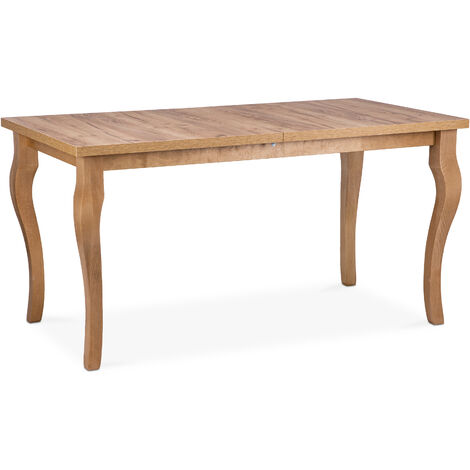 KONSIMO Esstisch ausziehbar bis 190cm, rechteckig "CABIO", Beige, laminierte Möbelplatte, Elegant, 150-190x76,5x80