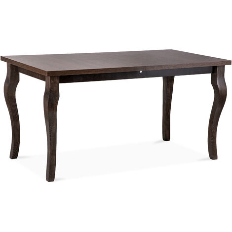KONSIMO Esstisch ausziehbar bis 190cm, rechteckig "CABIO", Braun, laminierte Möbelplatte, Elegant, 150-190x76,5x80cm