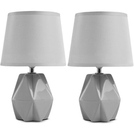 KONSIMO FABO Nachttischlampe Schreibtischlampe 2 Stück, schwarz