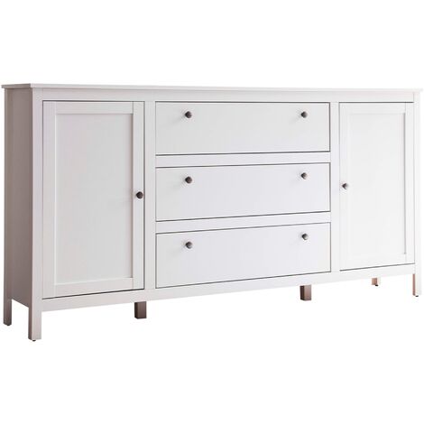 KONSIMO FARGE Kommode Metallkugelgriffe , weiß