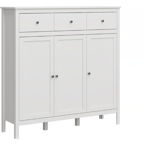 KONSIMO FARGE Kommode Metallkugelgriffe , weiß