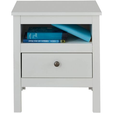 KONSIMO FARGE Nachttisch, Weiß