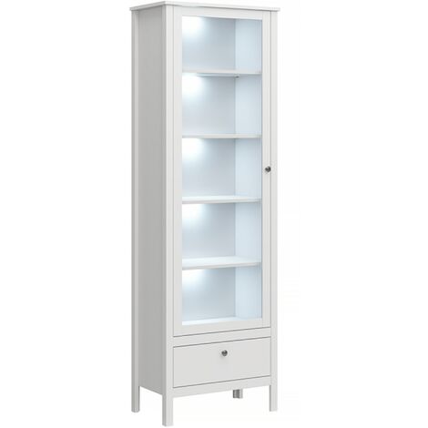 KONSIMO FARGE Vitrinenschrank, Weiß