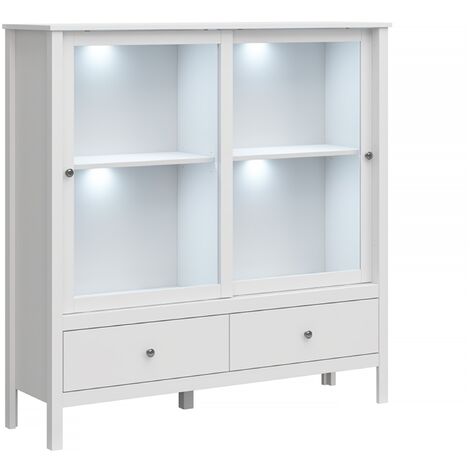 KONSIMO FARGE Vitrinenschrank, Weiß