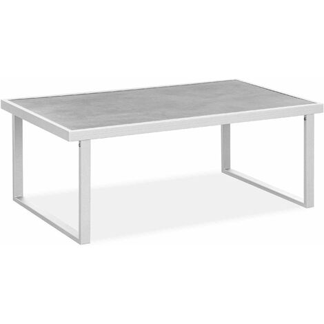 KONSIMO FRENA Gartentisch im Loft-Stil, weiß
