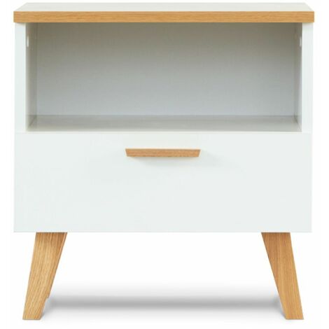 KONSIMO FRISK Nachttisch, weiß