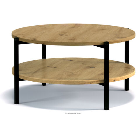 KONSIMO GERIS Couchtische Wohnzimmertisch Spanplatte, dunkebraun