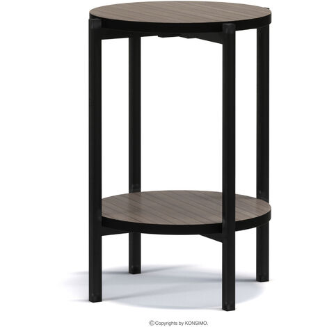 KONSIMO GERIS Couchtische Wohnzimmertisch Spanplatte, dunkebraun