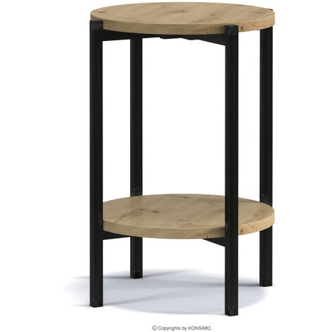 KONSIMO GERIS Couchtische Wohnzimmertisch Spanplatte, dunkebraun