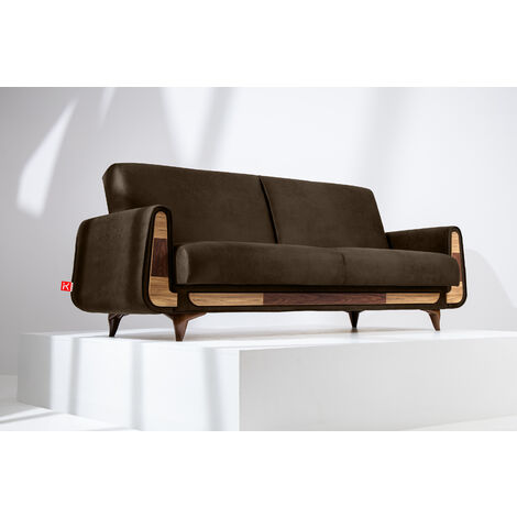 KONSIMO GUSTAVO II Sofa  3 Personen, Braun