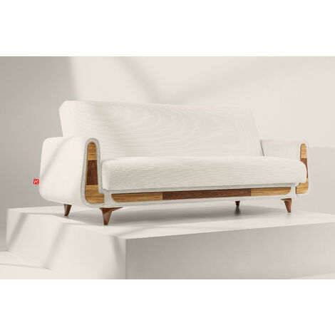 KONSIMO GUSTAVO II Sofa  3 Personen, Creme