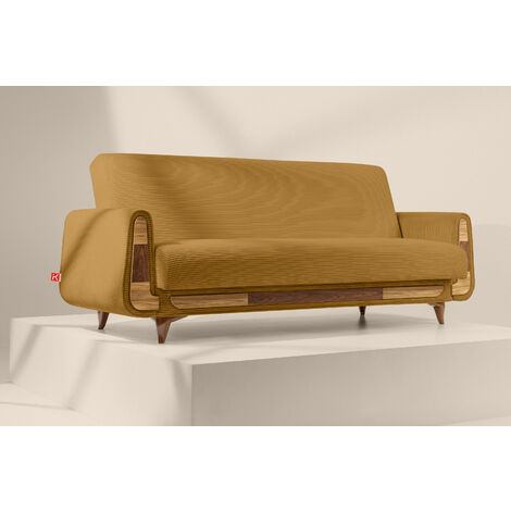 KONSIMO GUSTAVO II Sofa  3 Personen, Gelb