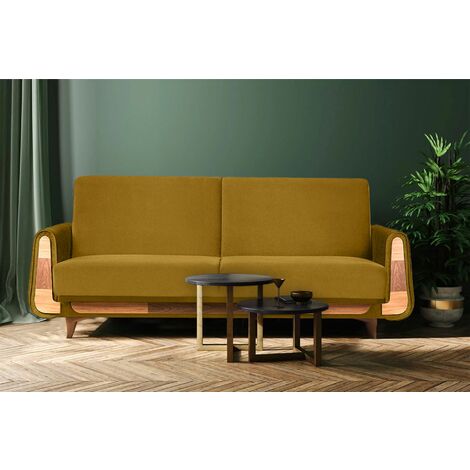 KONSIMO GUSTAVO Sofa 3-Sitzer, Gelb