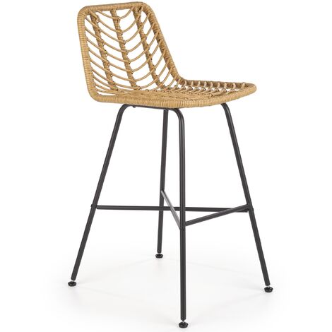 KONSIMO IDUS Hocker, natur/schwarz