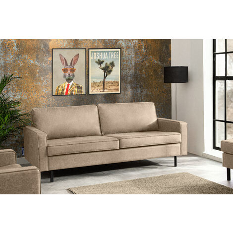KONSIMO INVIA Dreisitzer-Schlafsofas mit Armlehnen, beige