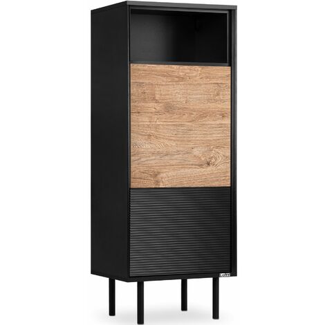 KONSIMO LOFTY Bücherregal mit Einsatz, schwarz