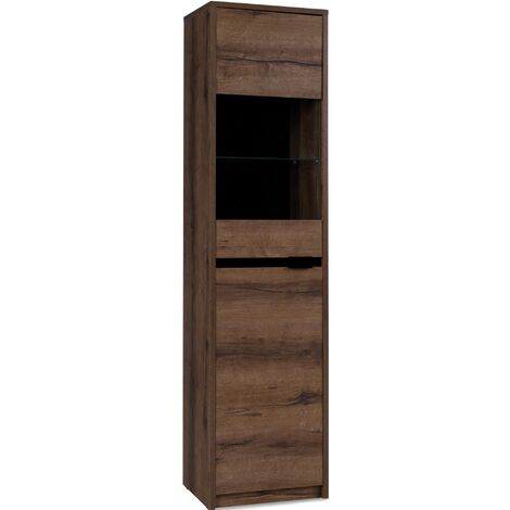 KONSIMO MERO Vitrinenschrank, Dunkelbraun