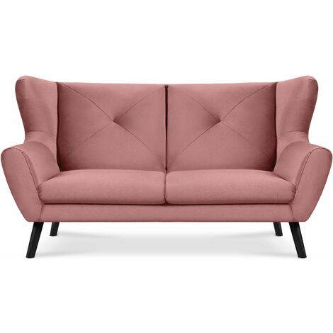 KONSIMO MIRO 3-Sitzer-Sofa aus Samt, rosa