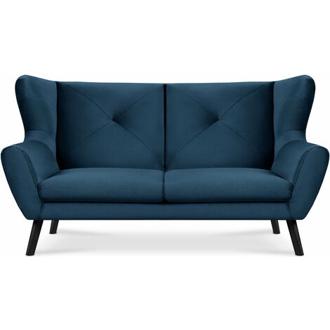 KONSIMO MIRO Elegantes dreisitziges Sofa, Marineblau