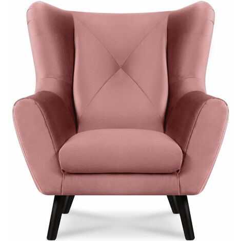 KONSIMO MIRO Ohrensessel für das Schlafzimmer, rosa