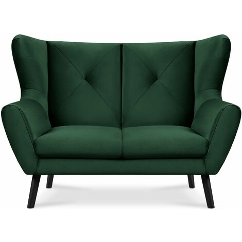 KONSIMO MIRO Zweisitzer-Sofa, dunkelgrün