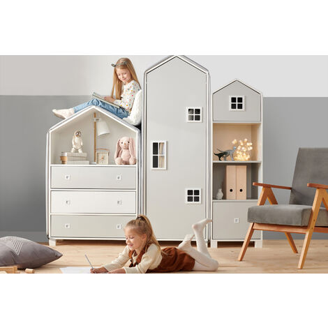 KONSIMO MIRUM Kindermöbel-Set  (3er-Set), Weiß