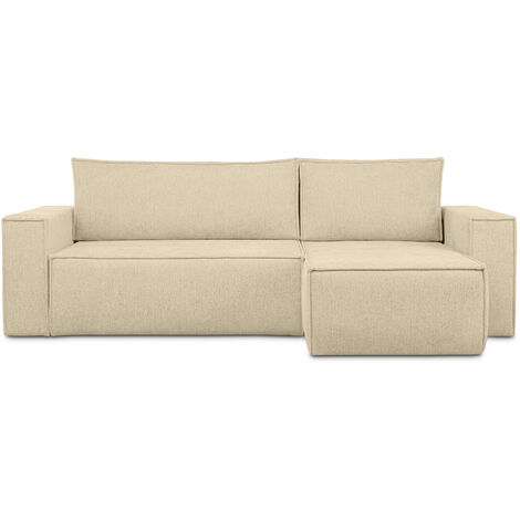 KONSIMO NAPI II Ecksofa Big links/rechts,  Schlaffunktion, dunkel creme