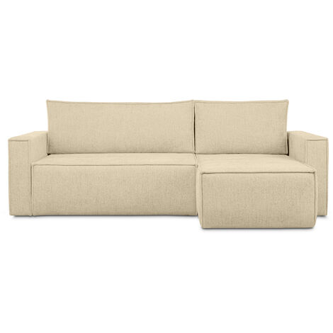 KONSIMO NAPI II Ecksofa Big links/rechts,  Schlaffunktion, dunkelcreme
