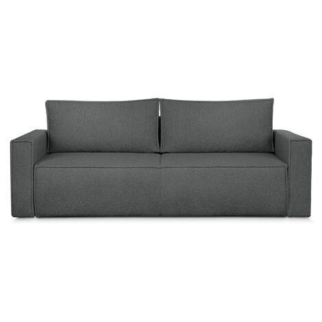 KONSIMO NAPI II Sofa 3 Sitzer, mit Schlaffunktion, Modern, grau