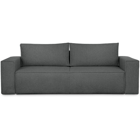 KONSIMO NAPI II Sofa 3 Sitzer, mit Schlaffunktion, Modern, grau