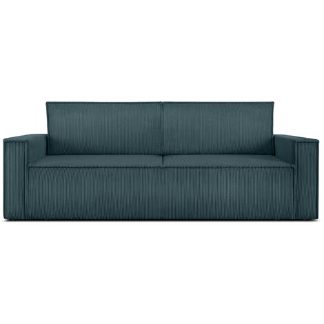 KONSIMO NAPI Schlafsofa in Pet Friendly Cord-Stoff, blau