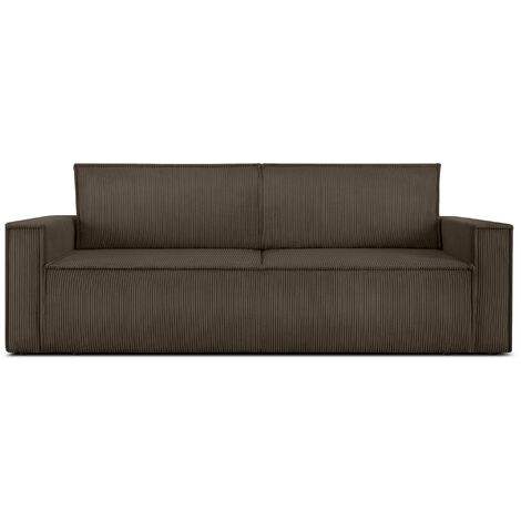 KONSIMO NAPI Schlafsofa in Pet Friendly Cord-Stoff, braun