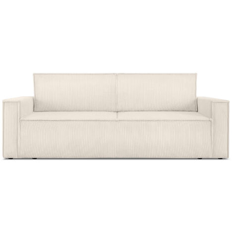 KONSIMO NAPI Schlafsofa in Pet Friendly Cord-Stoff, ecru