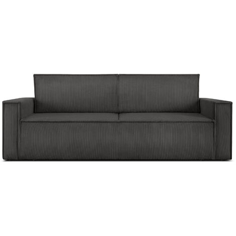 KONSIMO NAPI Schlafsofa in Pet Friendly Cord-Stoff, grau