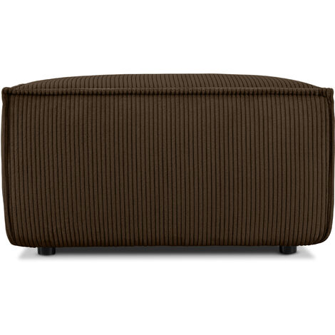 KONSIMO NAPI Sitzpouf gefederte Sitzfläche, dunkelbraun