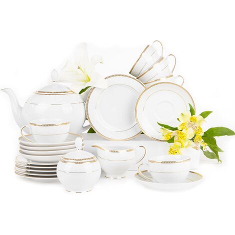 KONSIMO NEW HOLLIS GOLD Teeservice für 6 Personen (15-teilig) Porzellan, Gold