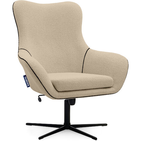 KONSIMO QUARRO Drehstuhl für das Loft-Wohnzimmer, beige