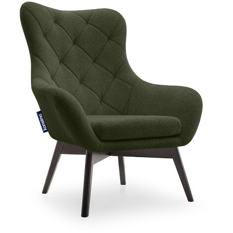 KONSIMO RAMOS Eleganter gepolsterter Sessel, grün