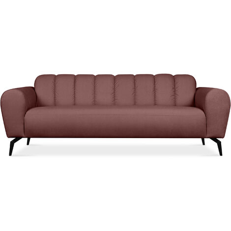KONSIMO RUBERO 3-Sitzer-Sofa auf Beinen, rosa