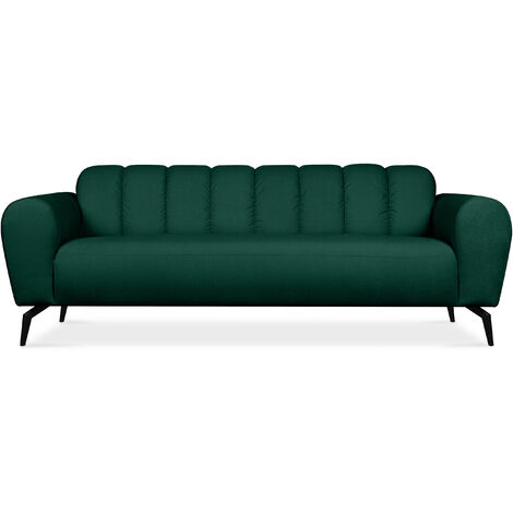 KONSIMO RUBERO Bequemes 3-Sitzer-Sofa, dunkelgrün
