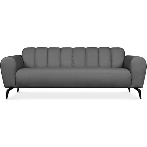 KONSIMO RUBERO Dreisitzer Sofa auf Beinen , hellgrau