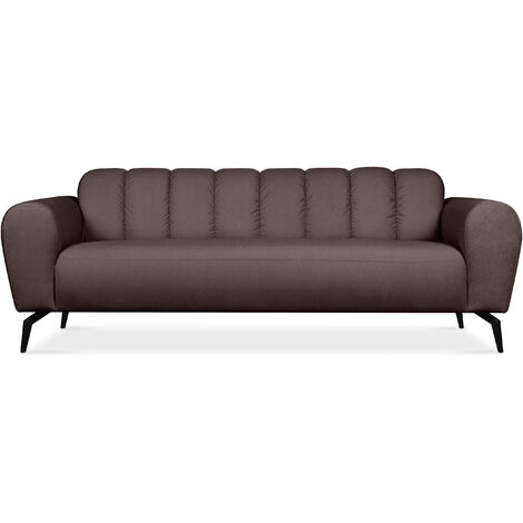 KONSIMO RUBERO Moderne 3-Sitzer-Sofa, braun