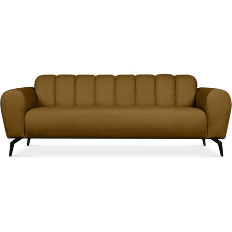 KONSIMO RUBERO Moderne 3-Sitzer-Sofa, Senf